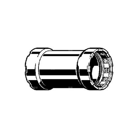 Megapress S-mufa przesuwna z SC-Contur stal niestopowa, powłoka cynkowo-niklowa, przyłącza zaprasowywane, nr wzoru 4315.5 dopuszczenie VdS centralne ogrzewanie zgodne z AGFW FW 524 DN: 50 D: 2