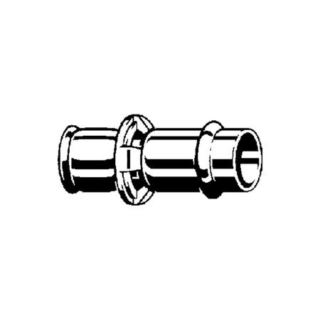 Złącze przejściowe Profipress VIEGA 107512P jednoczęściowy, brąz / brąz, 14 mm x 15 mm (mz x mz) z uszczelką
