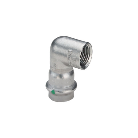 Złącze przejściowe Sanpress 90' VIEGA 23142 jednoczęściowy, stal nierdzewna / stal nierdzewna, 54 mm, 2'' (mz x gw)