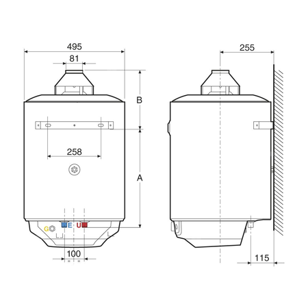 Gazowy pojemnościowy podgrzewacz S/SGA X 100 EE