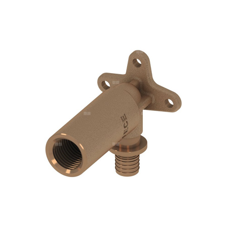 Kolano naścienne 90' TECE flex, brąz, 16 mm x 1/2'' (zz x GW), 82 mm