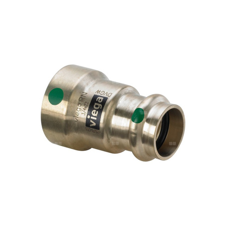 Złącze przejściowe Megapress VIEGA 42132 jednoczęściowy, brąz / brąz, 1 1/4'' x 35 mm (złącze zaprasowywane), 78 mm z uszczelką