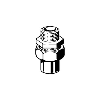 Złącze przejściowe VIEGA 94343G trzyczęściowy, brąz / brąz, 15 mm x 3/4'' (lw x gz), 50 mm z uszczelką