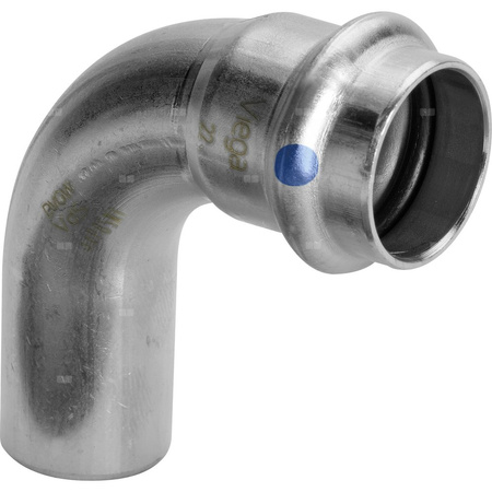 Łuk 90' VIEGA 23161LF, stal nierdzewna / stal nierdzewna, 42 mm (mz x kw)