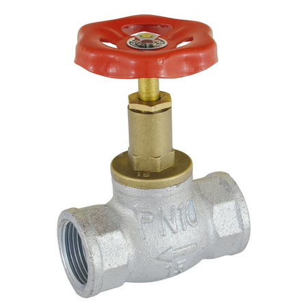 Zawór wodny FERRO Zaporowy prosty grzybkowy, żeliwo GW 1 1/4'' x GW 1 1/4''