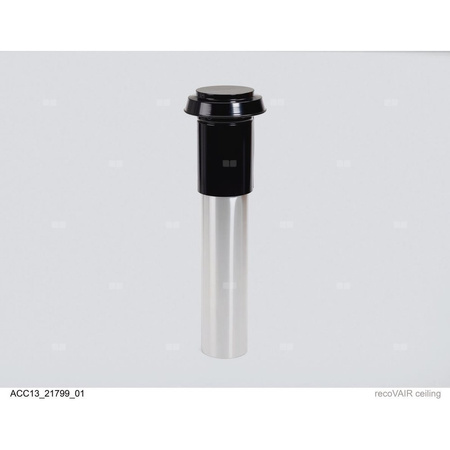 Pionowe wyprowadzenie dachowe fi 150, długość 1000 mm, czarne