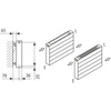 Ściana grzewcza Kermi Heizwand HHN Typ20 BH630x72x2200mm QN2259, weiß, 6bar, o. Abd, AB 12