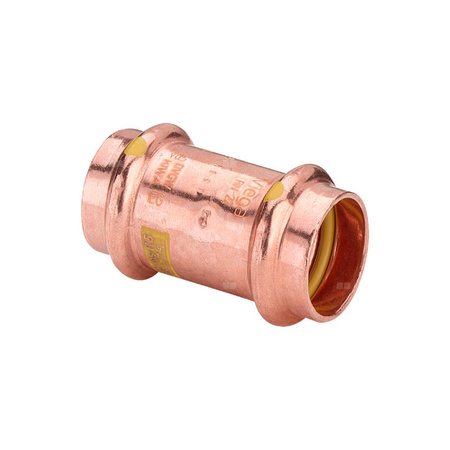 Mufa Profipress VIEGA 2615 jednoczęściowy, Cu (stan surowy) / Cu (stan surowy), 22 mm (mz x mz), 51 mm z uszczelką