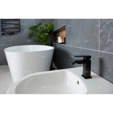 Bateria bidetowa KFA Armatura LOGON click clack, kolor czarny