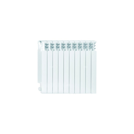 Grzejnik żeberkowy KFA Armatura G500F/10 aluminium, podłączenie boczne 572 x 805 mm, kolor biały (RAL 9010)