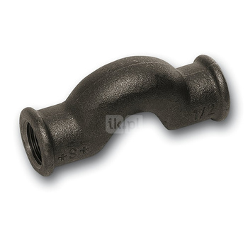 Obejście SANHA 85#, żeliwo (czarny), 1/2'' (GW)