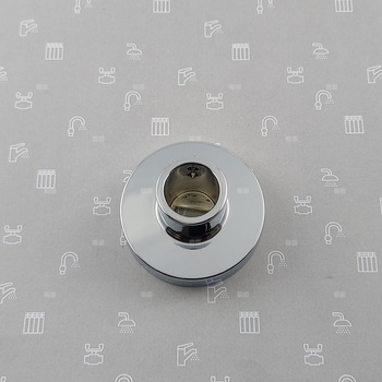 Uchwyt rury z rozetą do deszczowni MOZA, LOGO CHROM