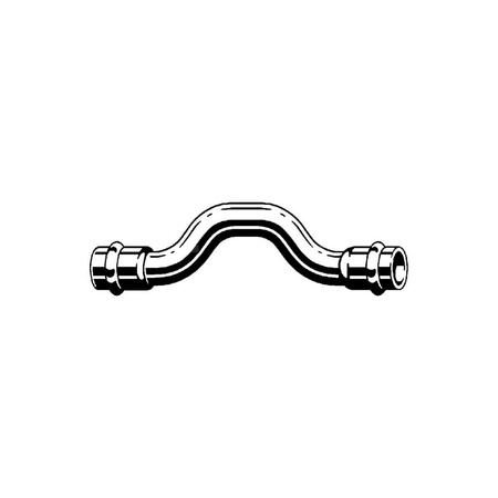 Łuk Profipress VIEGA 2428 jednoczęściowy, miedź (stan surowy) / miedź (stan surowy), 15 mm (mz x mz), 134 mm, (głębokość: 90 mm) z uszczelką