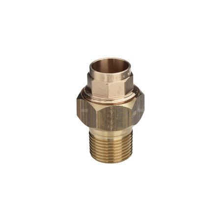 Złącze przejściowe VIEGA 94331G trzyczęściowy, brąz / mosiądz, 35 mm x 1 1/4'' (lw x gz), 74 mm