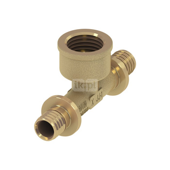 Trójnik TECE flex 90' mosiądz 40 mm x 1'' x 40 mm (końcówka wtykowa x GW x końcówka wtykowa)