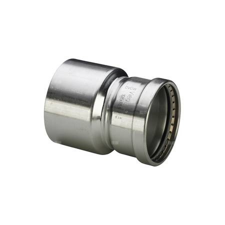 Złącze Sanpress VIEGA 23151XL redukcja jednoczęściowy, stal nierdzewna (stan surowy) / stal nierdzewna (stan surowy), 88.9 mm, 88,9 mm x 64 mm (kw x mz), 132 mm