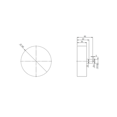 Ciśnieniomierz różnicowy AFRISO KP D411 -1000/0 mbar mosiądz G1/2B aksjalne fi 160, kl. 1.6%