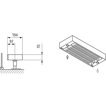 Konwektor Kermi Kon m. Str. Typ33 BH280x194x1500mm QN2370, weiß, 6bar, m. Abd., AB Uni.