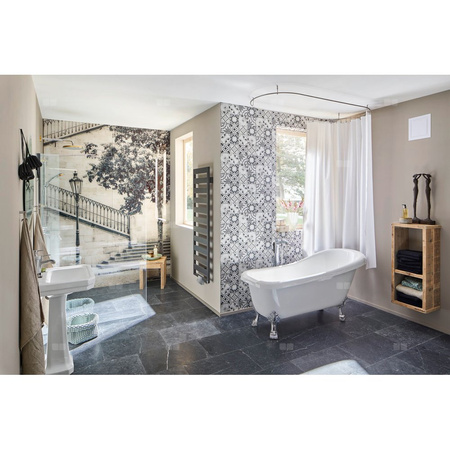 Grzejnik drabinkowy KERMI Casteo BH, wym. 1259 x 750 mm, kolor srebrny, moc 774W