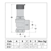 Zawór przelewowy CALEFFI 513 mosiądz 3 bar GW 1'' x 1 1/4''