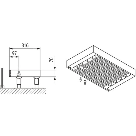 Konwektor Kermi Kon m. Str. Typ55 BH140x316x4200mm QN7543, weiß, 6bar, o. Abd., AB Uni.