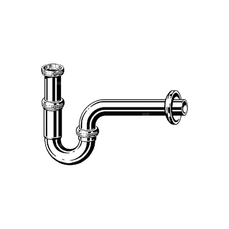 Syfon rurowy mosiądz chrom., nr wzoru 5611.917 G: 1¼ DN: 32