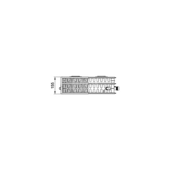 Grzejnik płytowy typ 33 KERMI X2 Profil-V, prawy, z osłonami wym. 400 x 2600 mm, kolor biały, moc 4246 W