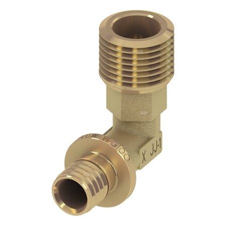 Nypel przejściowy 90' TECE flex, brąz, 16 mm x 1/2'' (GZ)
