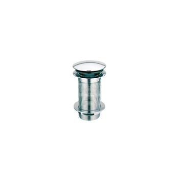 Spust umyw."klik-klak" DEKORACYJNY 11/4"x60mm z małą nakrętką bez przelewu STAL SZCZOTKOWANA