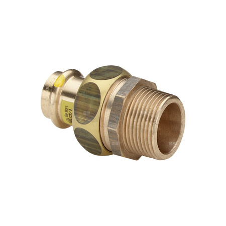 Złącze przejściowe Profipress VIEGA 2654 jednoczęściowy, brąz / brąz, 54 mm, 2'' (mz x gz), 116 mm