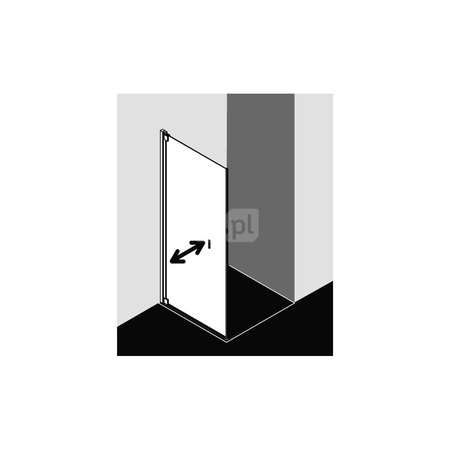 Ściana boczna prysznicowa KERMI Raya TBL SIMG SR Opaco Clean 780 mm x 2000 mm