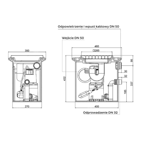 Przepompownia do wody szarej UFB 200-30