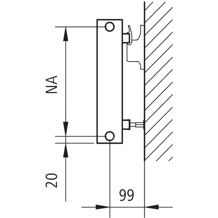 Grzejnik płytowy typ 21 KERMI HHN wym. 420 x 4200 mm, kolor biały, moc 4507 W