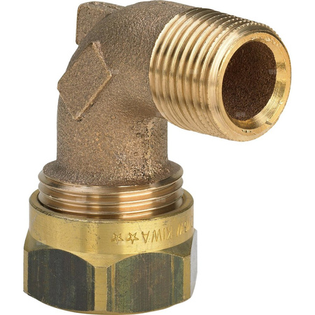 Dwuzłącze 45' VIEGA 2014 dwuczęściowe, brąz / brąz, 1/2'' x 16 mm (gw x gz)