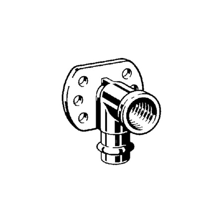 Uchwyt montażowy ścienny VIEGA 22255 brąz Gwint wewnętrzny x zz 1/2'' x 12mm