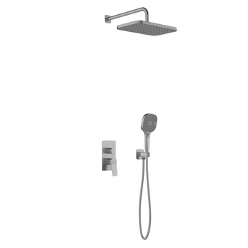 Zestaw natryskowy Malaga, podtynkowy, PVD gun metal grey