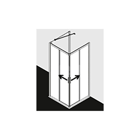 Kermi Wejście naroż CADA XS E2R 0700x 2000 675-700 SWS ESG Clean