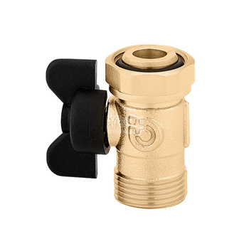 Zawór odcinający do wyjść z rozdzielaczy. Z pokrętłem 23 p.1,5 GZ x GW nakrętka