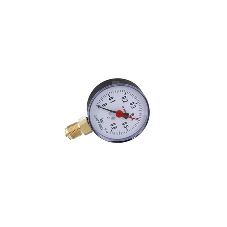 Manometr z rurką Bourdona AFRISO RF standardowy 0/0,6 bar G1/2B radialne fi 80 mm, kl. 1.6%