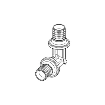 Kolano 90' TECE flex, tworzywo, 16 mm x 16 mm (zz x zz)