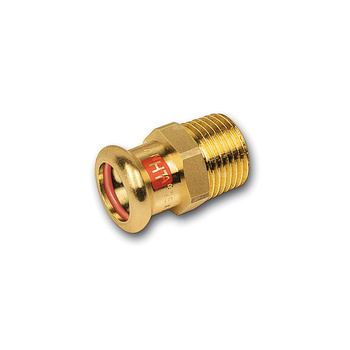 Nypel SANHA Press Solar, Cu, 12 mm x 3/8'' (zw x GZ)