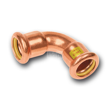 Łuk 90' SANHA Press Gas, miedź, 14 mm (zw x zw)