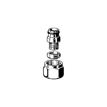 Złącze przyłączeniowe VIEGA 1037 trzyczęściowy, mosiądz (niklowanie) / mosiądz, 20 mm (eurokonus x zz)