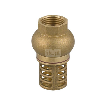 Zawór zwrotny FERRO z mosiężnym koszem ssącym 1'' GW PN 10 max. 100'C