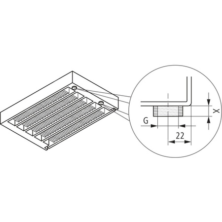 Konwektor Kermi V-Kon S Typ44 BH140x255x4200mm QN5762, weiß, 6 bar, o. Abd., Vent. re