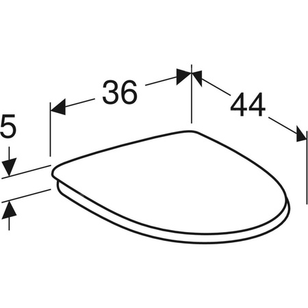 Deska sedesowa Koło Solo, mocowanie od dołu, wysokość 5 cm: Wolne opadanie=Nie, Zawiasy wypinane=Nie, Materiał zawiasów=Metal, Biały / Błyszczący