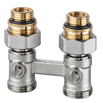 Vekotrim Rp1/2 - Zestaw przyłączeniowy do grzejników dolnozasilanych z wkładką zaworową z funkcją odcięcia, prosty