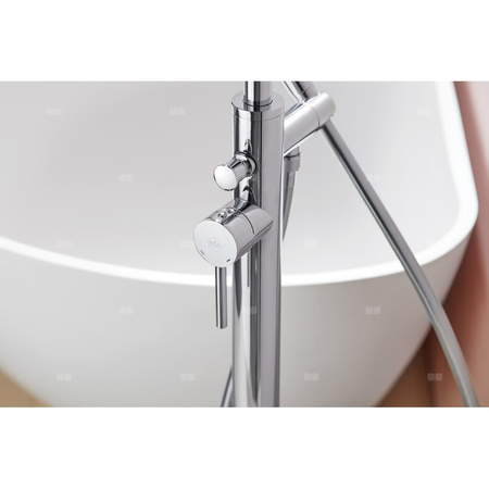 Bateria wannowa stojąca KFA Armatura MOZA, kolor chrom, montaż podłoga