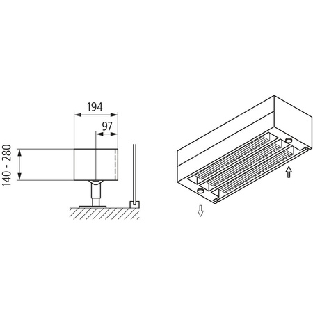 Konwektor Kermi Kon m. Str. Typ33 BH140x194x5600mm QN6412, weiß, 6bar, o. Abd., AB Uni.