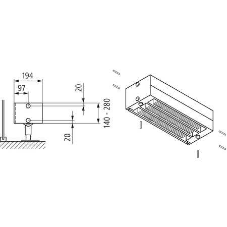 Konwektor Kermi Kon m. Str. Typ33 BH140x194x4400mm QN5038, weiß, 6bar, m. Abd., AB Uni.